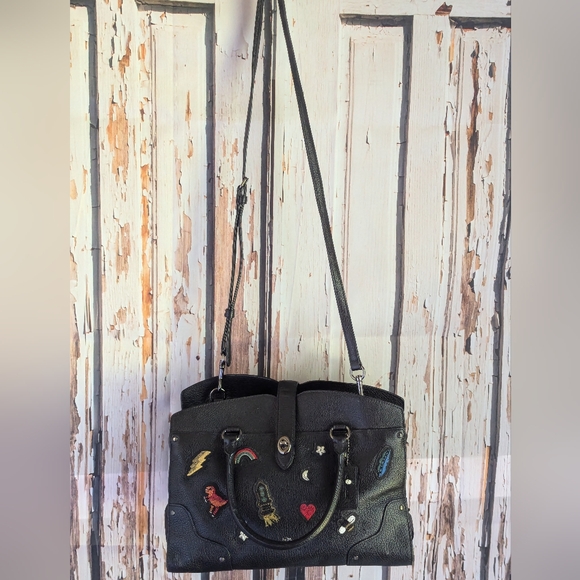 Coach Black Satchel with Vibrant Accents - Picture 4 of 16